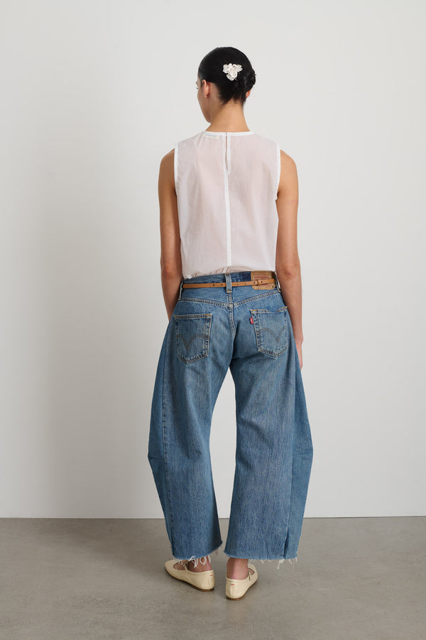 B Sides Vintage Lasso Jean Slouch Crop Classic Faded Indigo