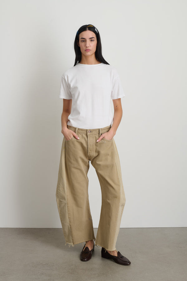 b sides Vintage Lasso Jean Slouch Crop Classic Faded Khaki