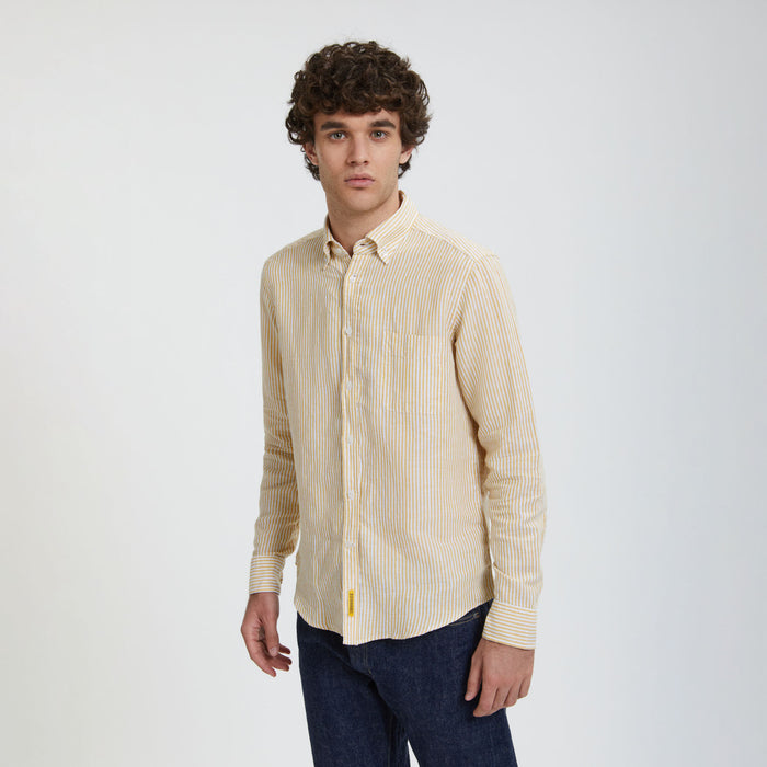 B.d. Baggies Bradford Striped Linen Blend Shirt