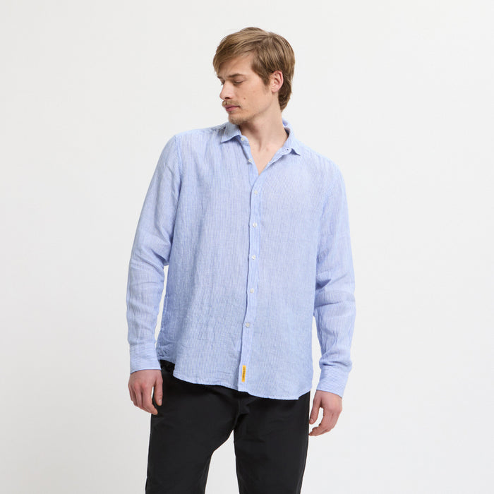 b.d. baggies Bradford linen long-sleeved Striped Shirt