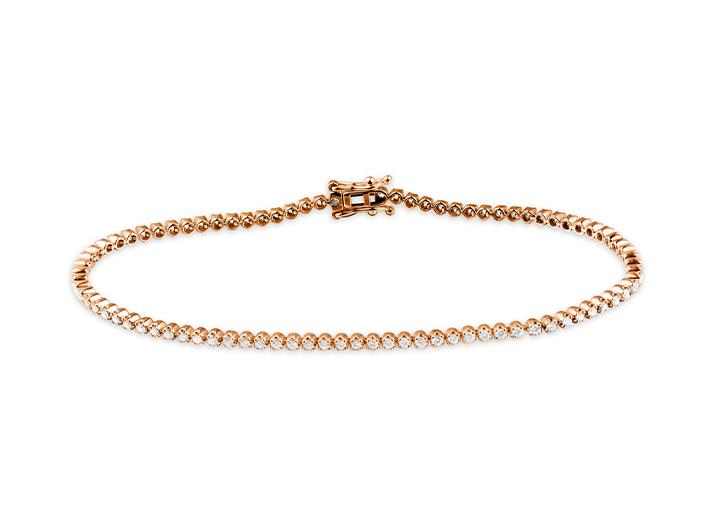 babette wasserman 2 Carat Diamond Tennis Bracelet 18ct Rose Gold
