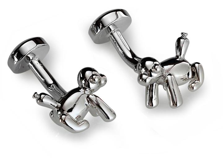babette wasserman Balloon Monkey Cufflinks Rhodium