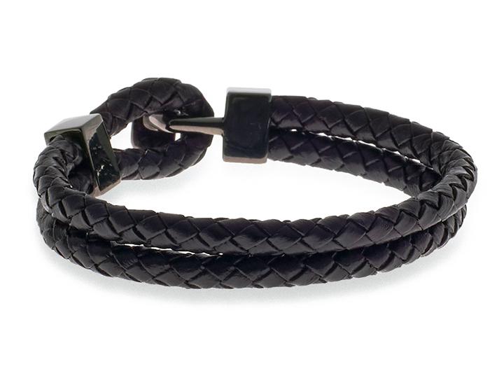 Babette Wasserman Boatyard Leather Bracelet Black