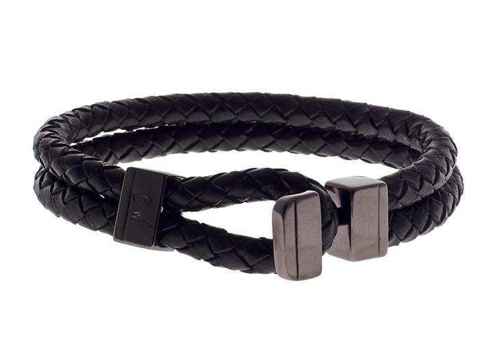 babette wasserman Boatyard Leather Bracelet Black