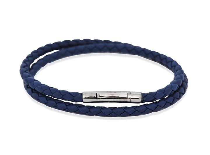 babette wasserman Braid Double Bracelet Blue