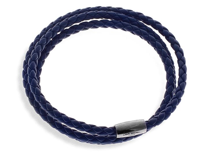 Babette Wasserman Braid Triple Bracelet Blue