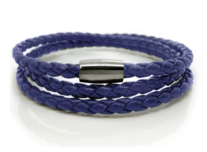 babette wasserman Braid Triple Bracelet Blue