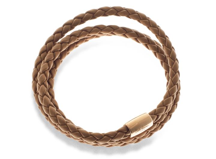 Babette Wasserman Braid Triple Bracelet Brown
