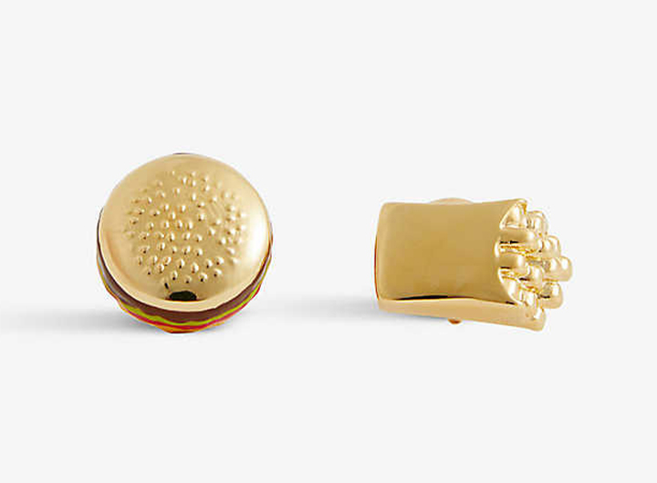 babette wasserman Burger and Fries Cufflinks