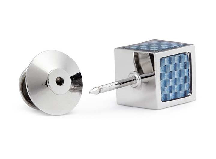 babette wasserman Carbon Cube Pin Light Blue