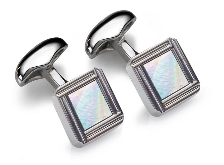 babette wasserman Celtic Cufflinks Mother of Pearl