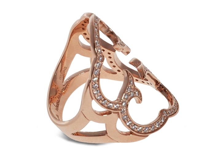 Babette Wasserman Cloud Ring Crystal Rose Gold