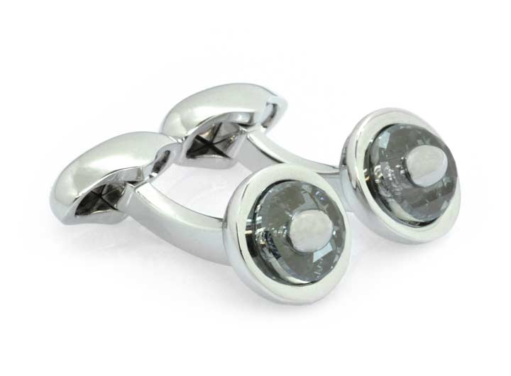 babette wasserman Crystal Button Cufflinks Crystal
