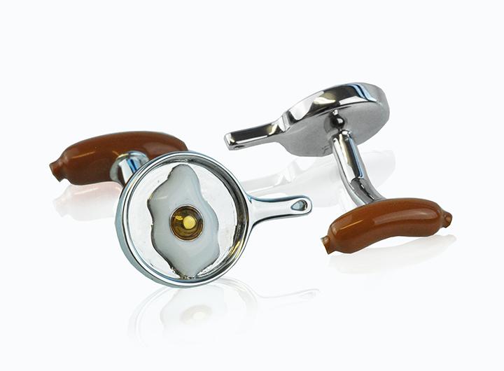 babette wasserman Egg And Sausage Cufflinks
