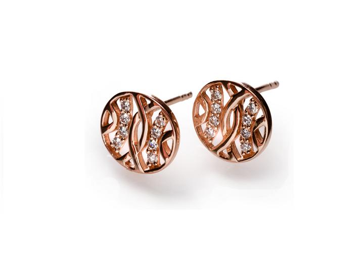 babette wasserman Espalier Earrings Rose Gold