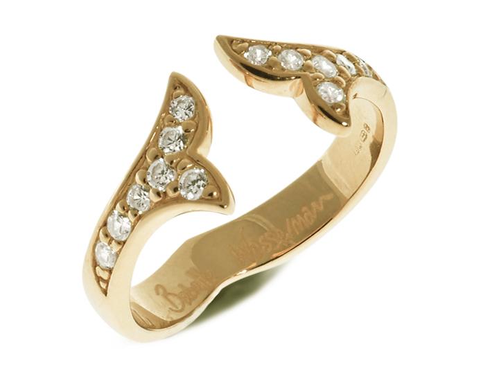 babette wasserman Flame Crystal Ring Gold