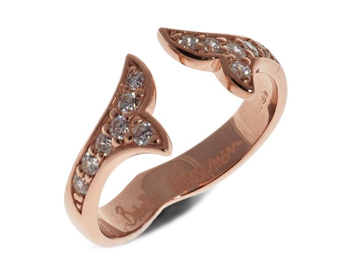 babette wasserman Flame Crystal Ring Rose Gold
