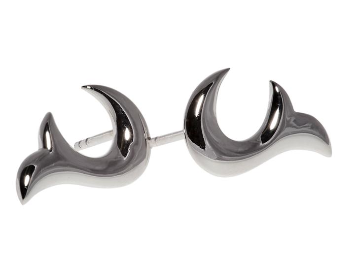 babette wasserman Flame Earrings Silver