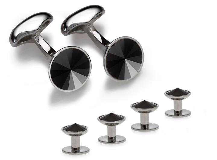 babette wasserman Galileo Stud & Cufflink Set Jet