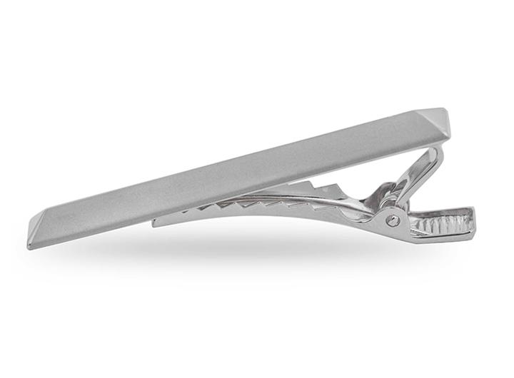 babette wasserman Geo Pyramid Tie Bar Rhodium
