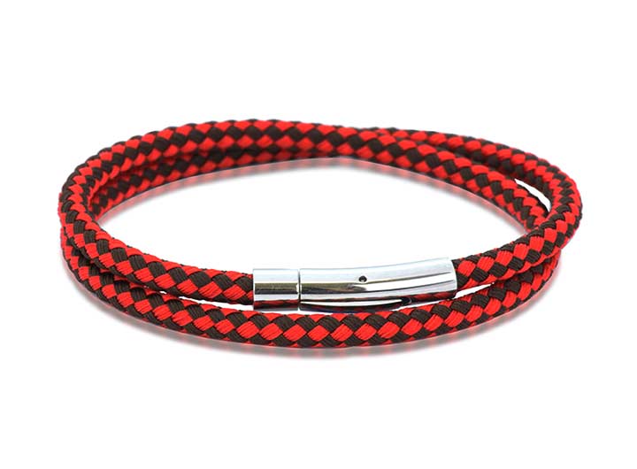 babette wasserman Harlequin Bracelet Red & Brown