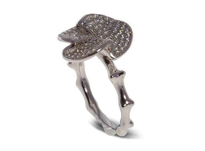 babette wasserman Jagged Rose Ring Silver
