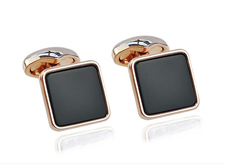 babette wasserman Key Stone Cufflinks Onyx