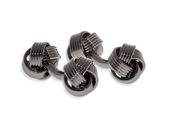 babette wasserman Knot Cufflinks Black Rhodium