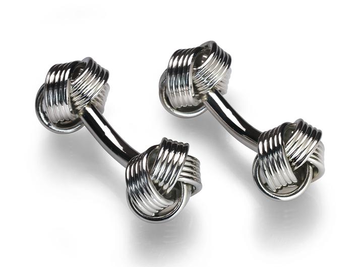 babette wasserman Knot Cufflinks Rhodium