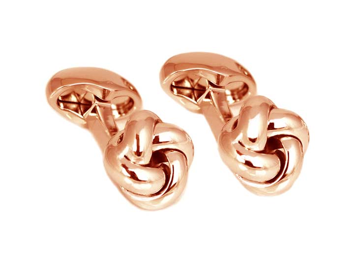 babette wasserman Knot Smooth Cufflinks Rose Gold