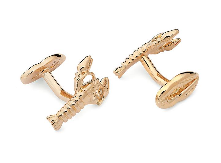 babette wasserman Lobster Cufflinks Yellow Gold