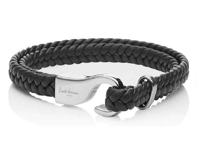 babette wasserman Marine Leather Bracelet Black