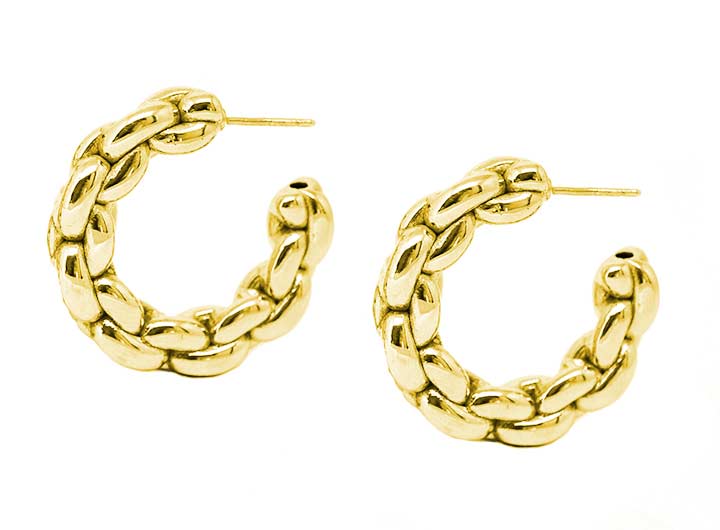 babette wasserman Nexus Large Hoop Earrings Gold