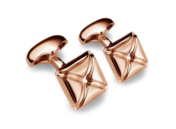babette wasserman Origami Star Cufflinks Rose Gold