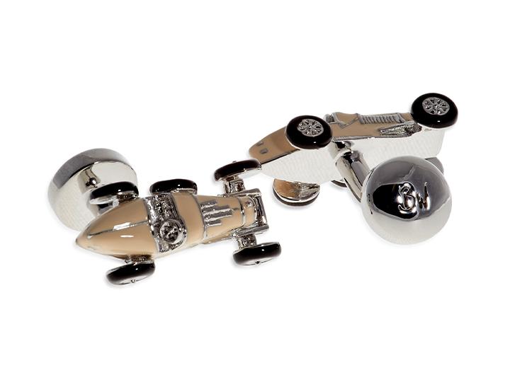 babette wasserman Retro Bug Car Cufflinks Cream