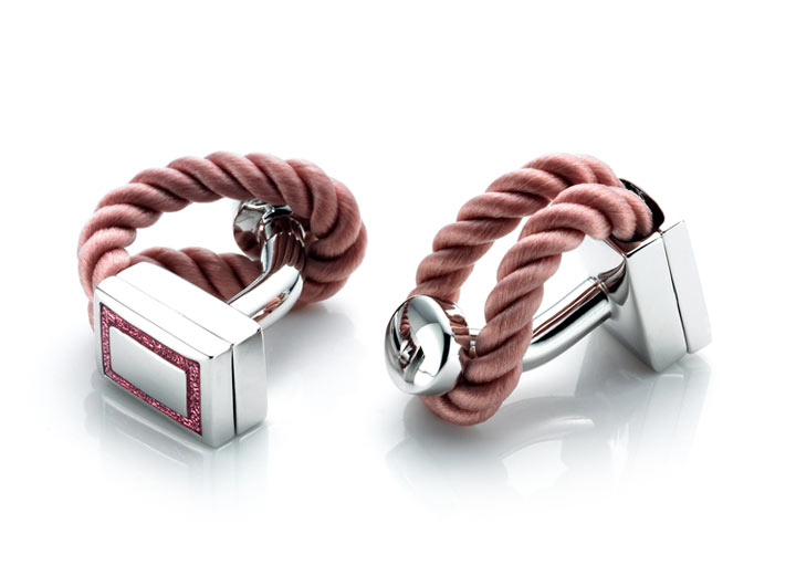 babette wasserman Rope Wrap Cufflinks Pink