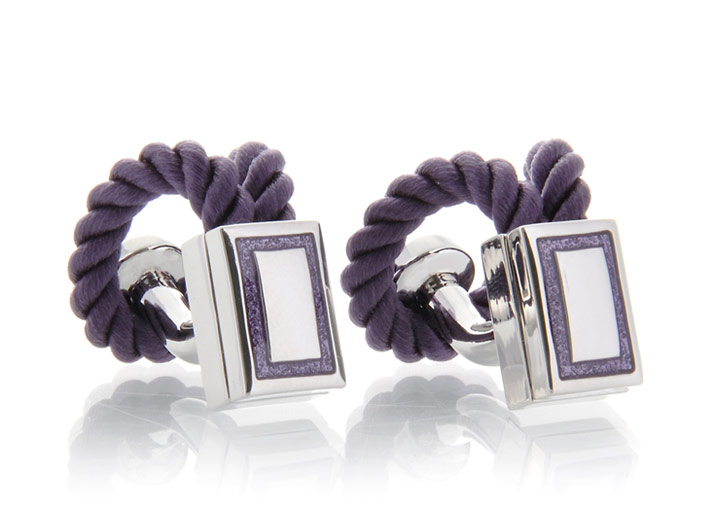 babette wasserman Rope Wrap Cufflinks Purple