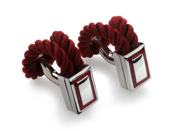 babette wasserman Rope Wrap Cufflinks Wine