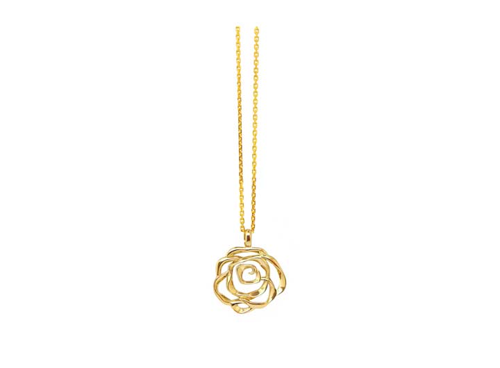 babette wasserman Rose Necklace Gold