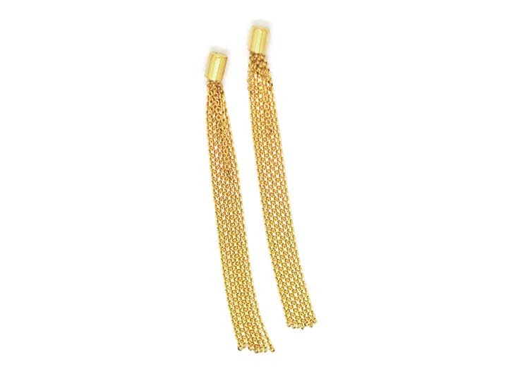babette wasserman Scarf Knot Earrings Gold