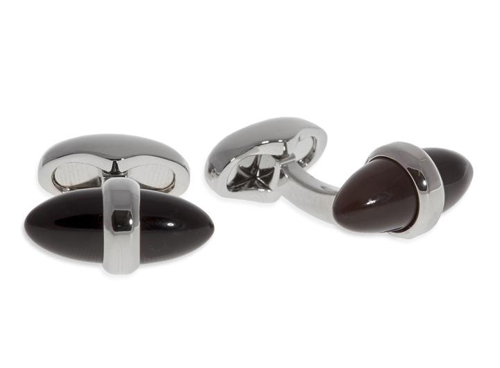 babette wasserman Sleek Bullet Cufflinks Onyx