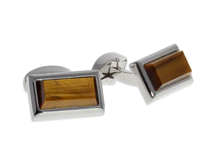 babette wasserman Tetris Cufflinks Tigers Eye