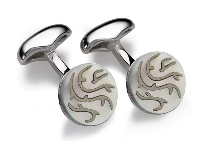 babette wasserman Thorn Cufflinks Mother of Pearl