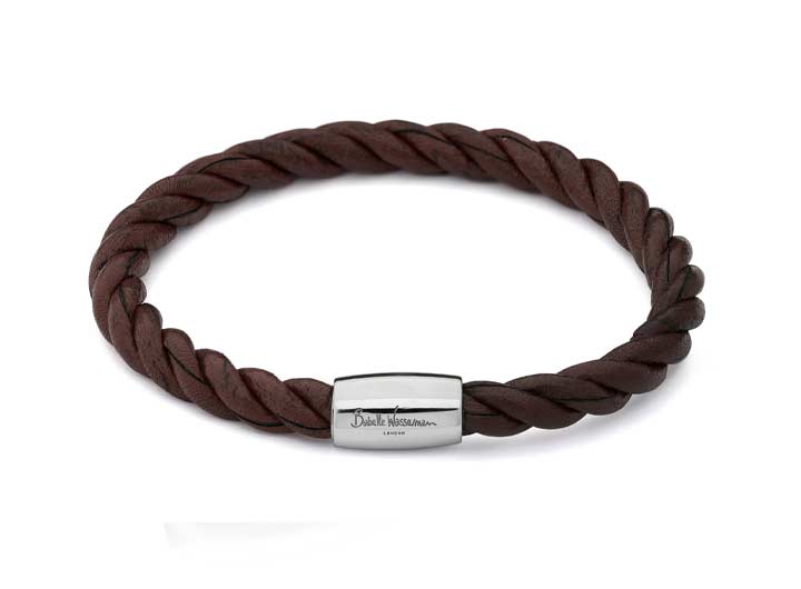 babette wasserman Twist Bracelet Brown Leather