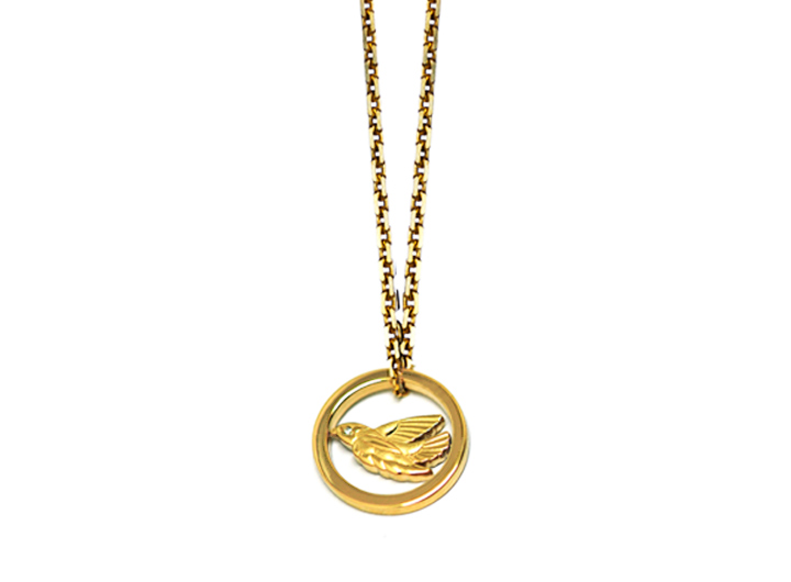 babette wasserman Twisting Bird Necklace Gold