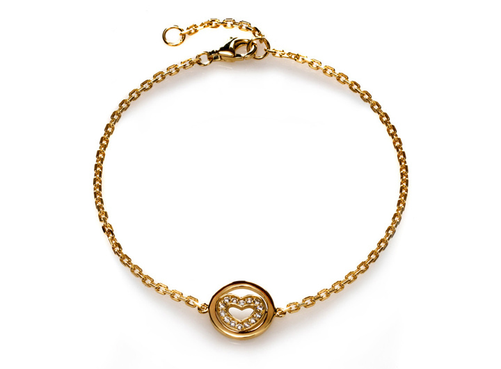 babette wasserman Twisting Heart Bracelet Gold