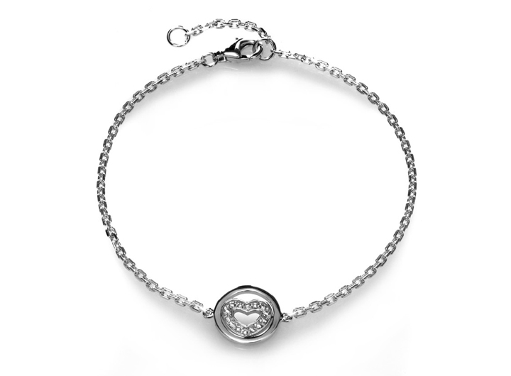 babette wasserman Twisting Heart Bracelet Silver