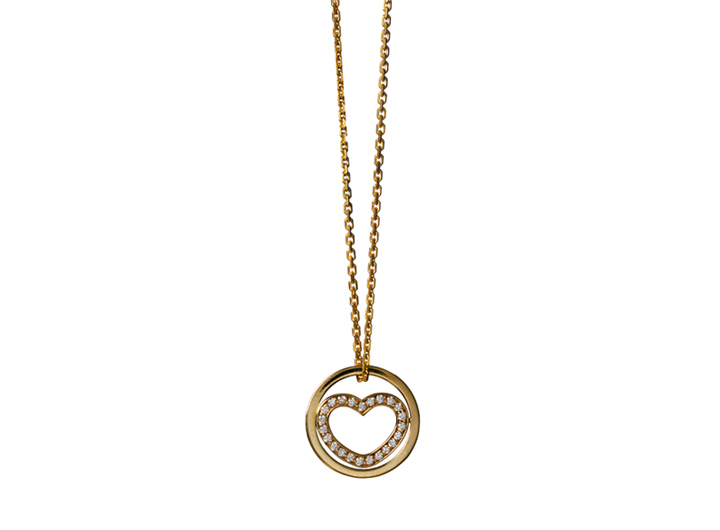 babette wasserman Twisting Heart Necklace Gold