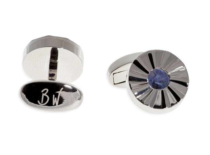 Babette Wasserman Whirlwind Cufflinks Sodalite