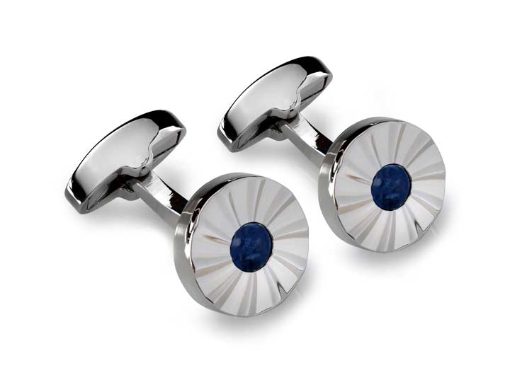 babette wasserman Whirlwind Cufflinks Sodalite